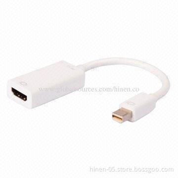 Mini DisplayPort1.2 to HDMI Converter, Supports 10/12-bit Deep Color 1,080P Up to 2.25Gbps
